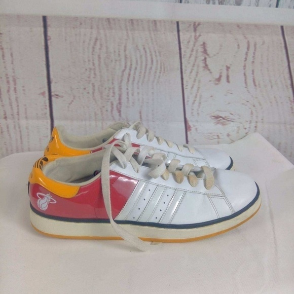 Rare Adidas Miami Heat Low Top Size 14 NBA Basketball Shoes - Picture 5 of 7